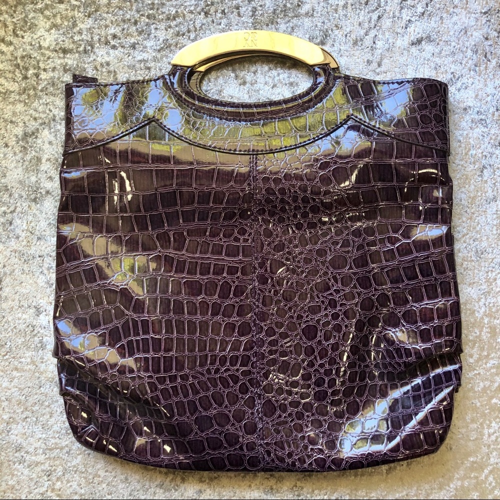 Vintage NY&C Plum Croc Embossed Bag